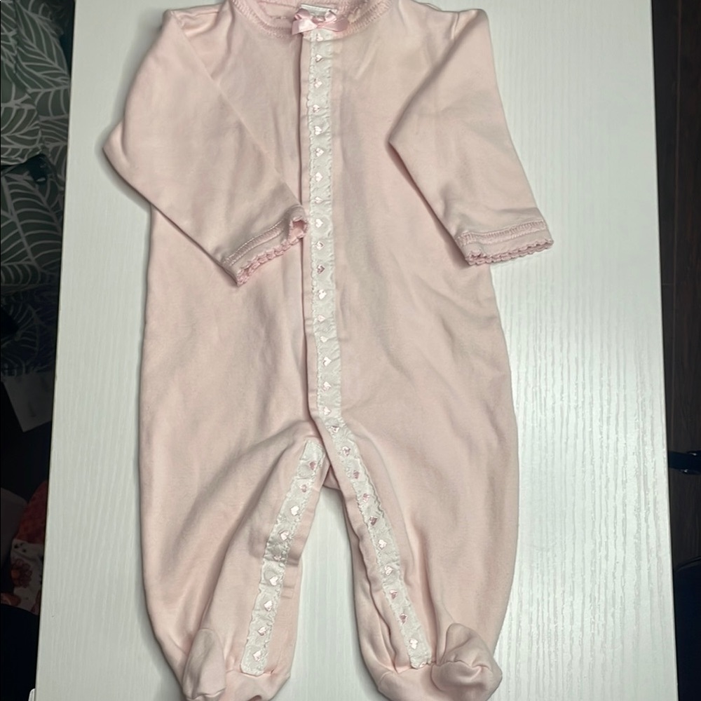 Barneys New York Pink Footed One Piece with Zipper